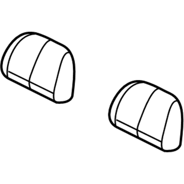 Mopar 1UP69GT5AB Headrest, Gray, Rear 1UP69GT5AB Mopar Headrest, Gray, Rear Illustration 1 of 1