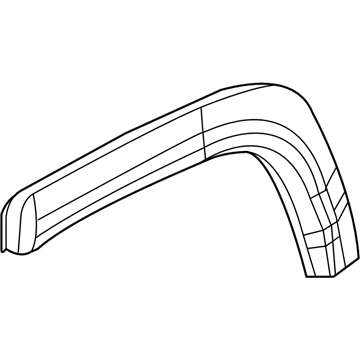 Mopar 5UP18RXFAC Wheel Opening Molding, Rear Passenger Side