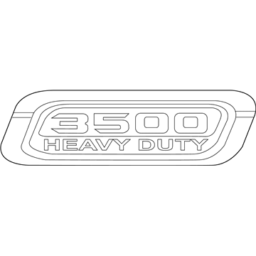 Mopar 68362218AC Nameplate, Front Driver Side Mopar 68362218AC Nameplate, Front Driver Side