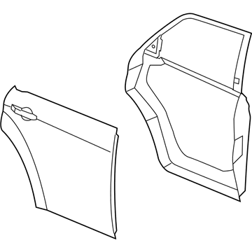 Mopar 68089372AE Door Shell, Rear Passenger Side Mopar 68089372AE Door Shell, Rear Passenger Side