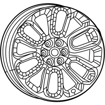Ram 68563996AA Wheel, Alloy