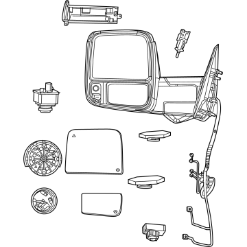 Mopar 68547214AD Mirror - Outside Rearview