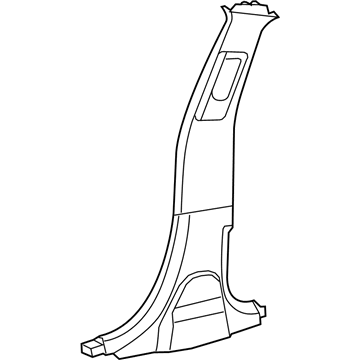 Mopar 1PT55DX9AG Center Pillar Trim, Black, Driver Side