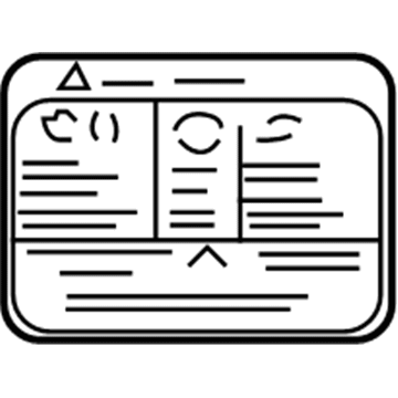 Mopar 4848923AA Warning Label Mopar 4848923AA Warning Label