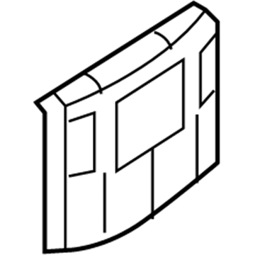 Mopar 5NA01DX9AA Rear Cover, Black/Gray, Center