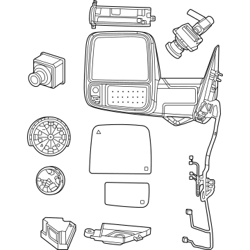 2023 Ram 3500 Car Mirror - 68509665AD