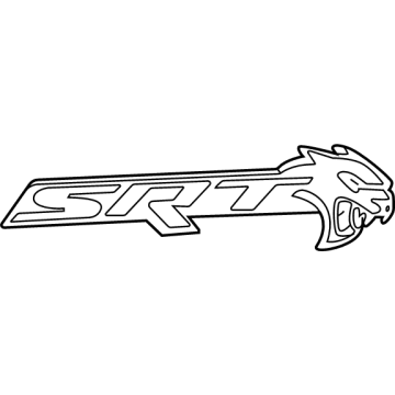 Mopar 68430263AA Nameplate, Red, Front