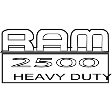 Ram 55372616AC Nameplate