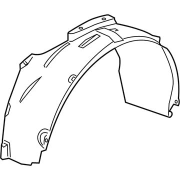 Mopar 5303866AE Fender Liner, Front Passenger Side