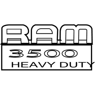 Ram 68140350AC Nameplate
