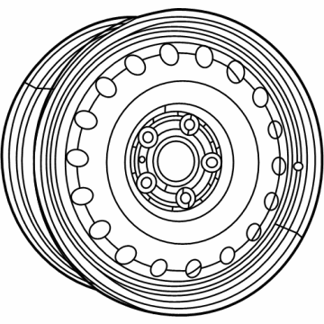 Mopar 4755313AB Wheel - Steel 4755313AB Mopar Wheel - Steel Illustration 1 of 1