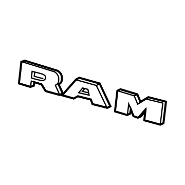 Ram 68311411AA Nameplate