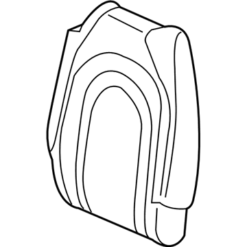 Mopar 6EC96BDQAD Seat Back Cover, Black, Rear Center Passenger Side