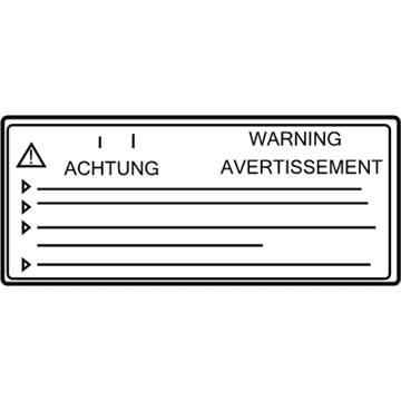 Chrysler 1355A282 Caution Label