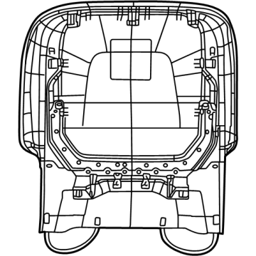 Mopar 6PH961A5AE Seat Back Panel, Black, Front