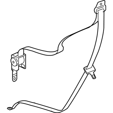 Mopar 5JU421J3AA Lap & Shoulder Belt, Rear Outer
