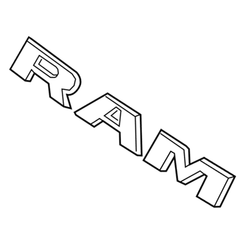 Ram 68247263AA Nameplate