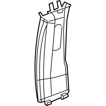 Mopar 6EK22DX9AJ Center Pillar Trim, Black, Upper Passenger Side