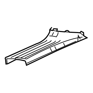 Mopar 5SP26DX9AF Scuff Plate, Black, Rear Passenger Side