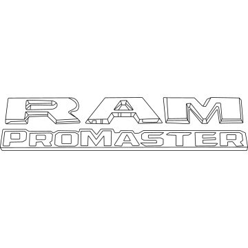 Ram 68589466AA Nameplate