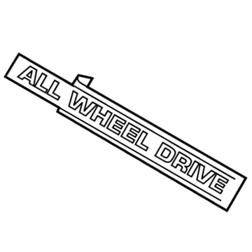 Mopar 4857570AA Nameplate, Rear Mopar 4857570AA Nameplate, Rear