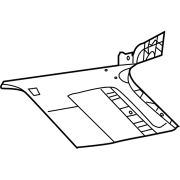 Mopar 1FB18DW1AB Rear Pillar Trim, Passenger Side