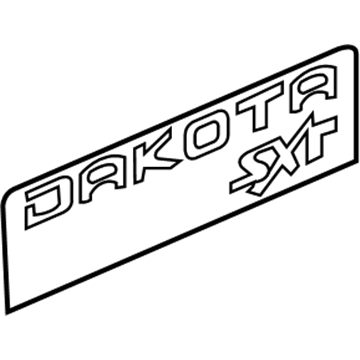 Mopar 5JN42CA1AB Decal, Silver, Rear Mopar 5JN42CA1AB Decal, Silver, Rear