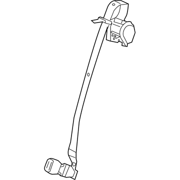 Mopar 1GE15DX9AC Lap & Shoulder Belt, Black, Center