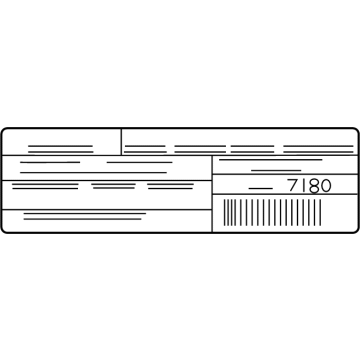 Dodge 68568173AA Emission Label