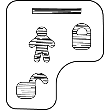 Jeep 68544242AA Child Lock Label