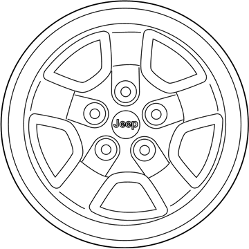 Jeep YX87S4AAA Wheel, Steel