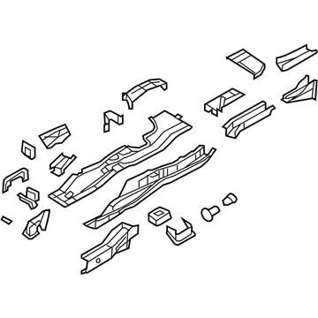 Mopar 5115196AJ Rail Assembly, Rear Passenger Side Mopar 5115196AJ Rail Assembly, Rear Passenger Side