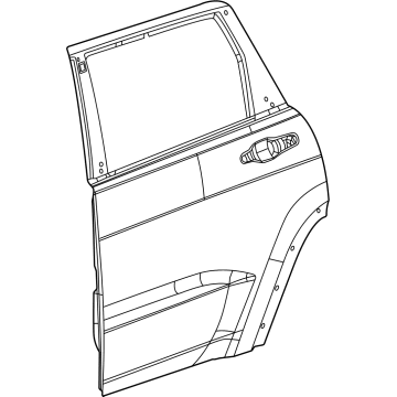 Mopar 68377096AK Door - Rear 68377096AK Mopar Door - Rear Illustration 1 of 1