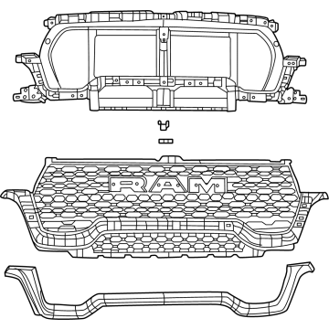 Ram 68668834AA Grille Assembly