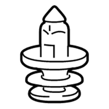 Mopar 6509673AA Door Trim Panel Fastener, White/Yellow, Center Inner