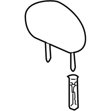 Mopar 1CX02BD5AB Headrest, Gray, Front