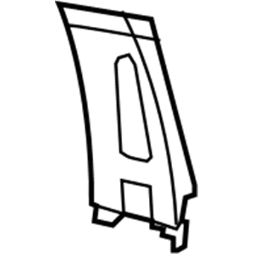 Mopar 1MH96BD1AD Upper Center Pillar Trim, Gray, Passenger Side