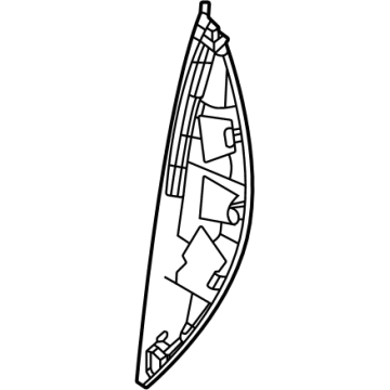 Mopar 5YK11TX7AC End Cap, Black, Driver Side