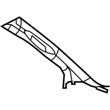 Mopar ZR18BD1AN Windshield Pillar Trim, Passenger Side