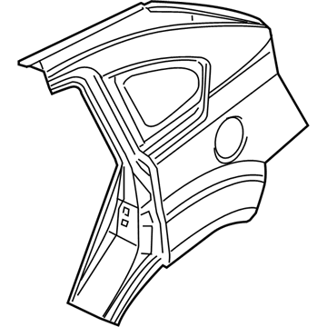 Mopar 5183891AB Quarter Panel, Rear Driver Side