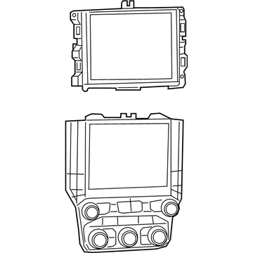 Ram 68370545AA Center Display Assembly
