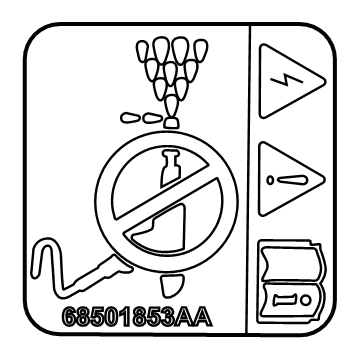 Jeep 68501853AA Warning Label