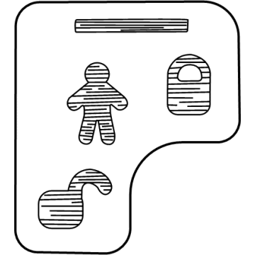 Jeep 68544242AA Child Lock Label