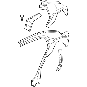 Mopar 4389524AB Inner Panel Assembly, Rear Passenger Side