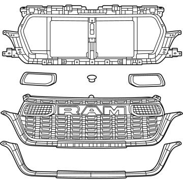 Ram 68668814AA Grille Assembly