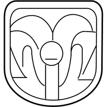 Dodge 55079089AB Medallion - Ram Head