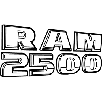 Ram 68210905AA Nameplate