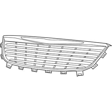 Mopar 68100692AB Upper Grille, Front Mopar 68100692AB Upper Grille, Front