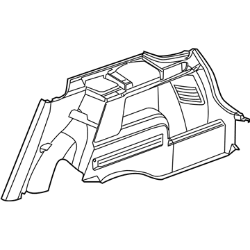 Mopar 1BA38XDBAB Trim Panel, Medium Gray, Rear Passenger Side