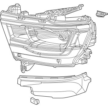 2019 Ram 1500 Headlight - 68533275AB